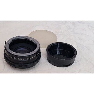 Rokunar Lens 2x mc4 Auto Tele Converter with 2 Caps Excellent Japan Canon Mount